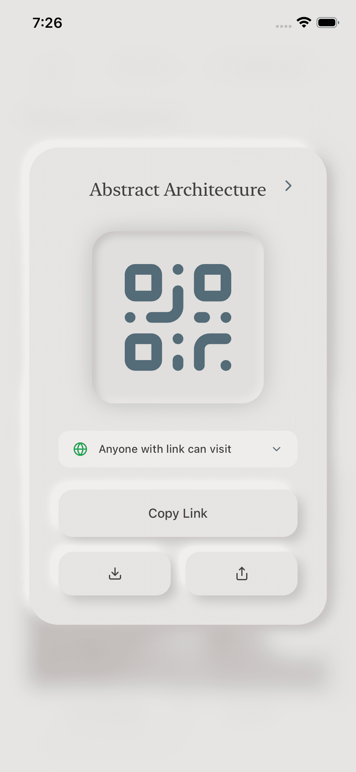 Studio — Shared project link